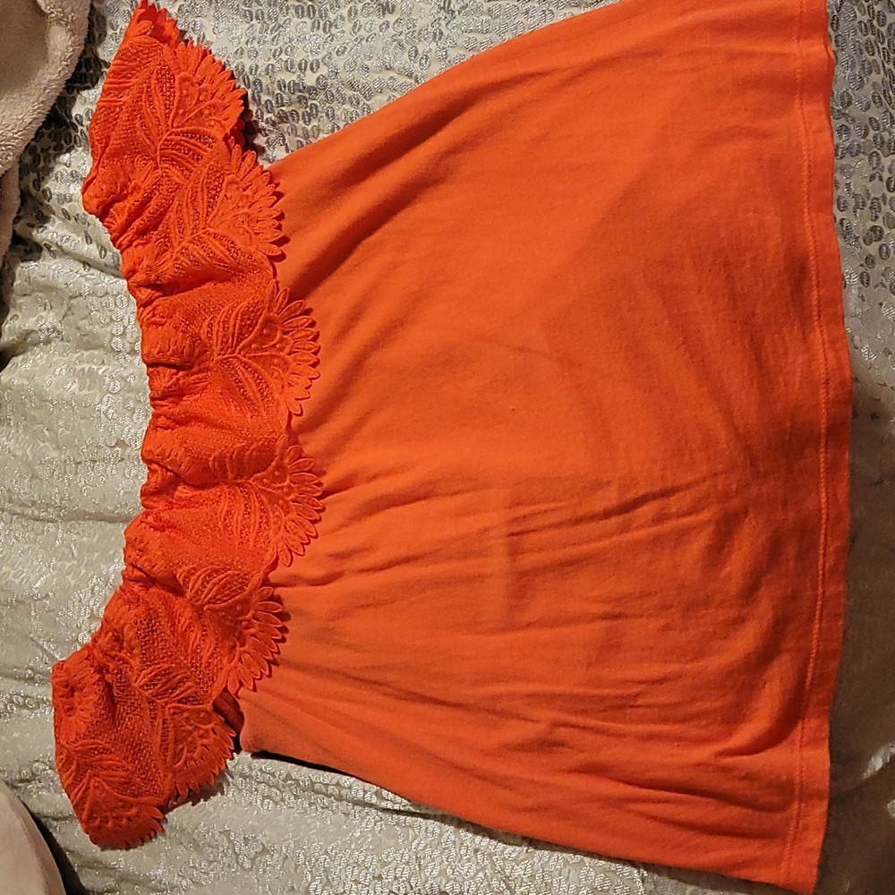 Coral blouse